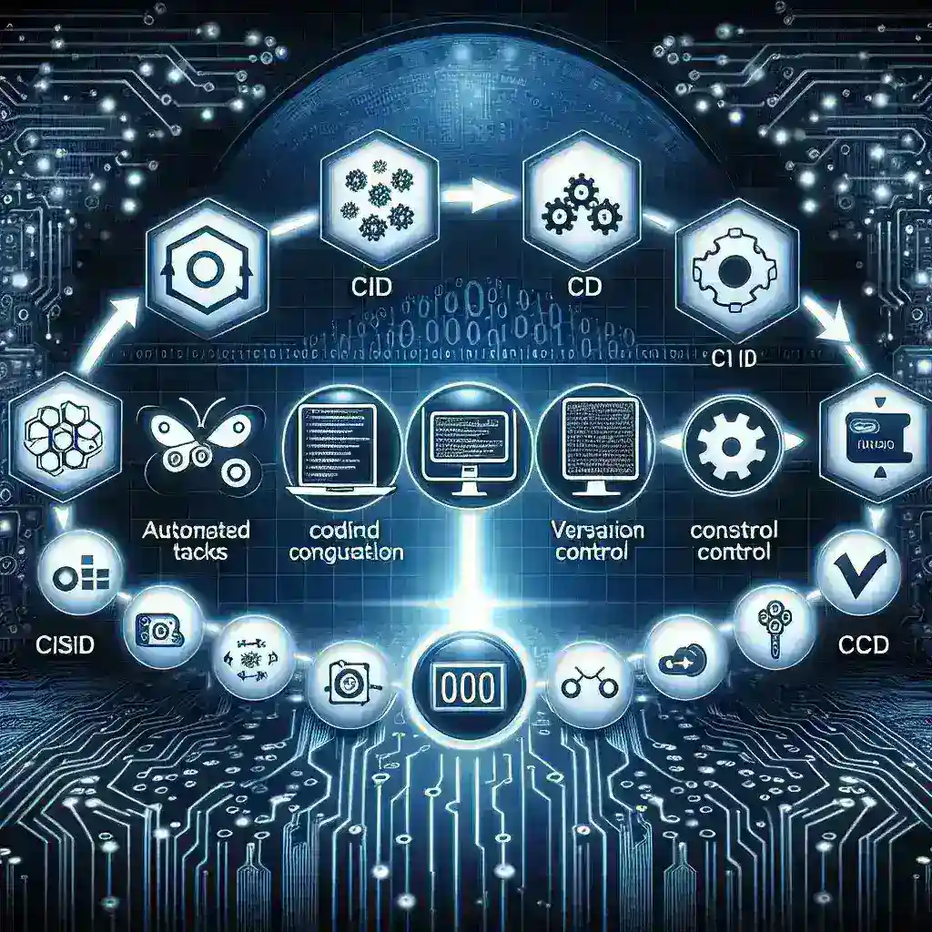 "Diagrama ilustrativo de soluciones para automatizar pipelines CI/CD, destacando herramientas y prácticas recomendadas en la guía completa de 2024 sobre integración continua y entrega continua."