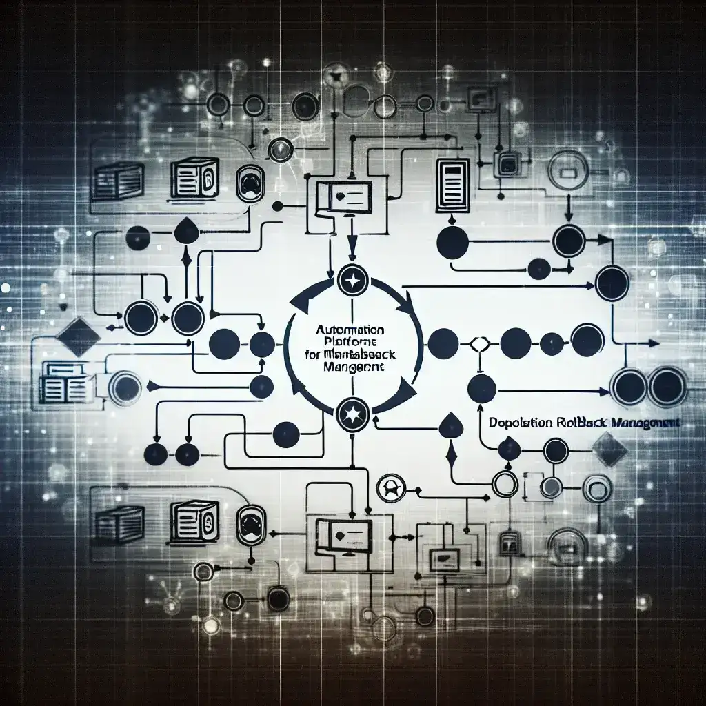 "Imagen que ilustra las principales plataformas para la automatización avanzada de rollback, mostrando gráficos y herramientas esenciales para una gestión eficiente de despliegues en software."