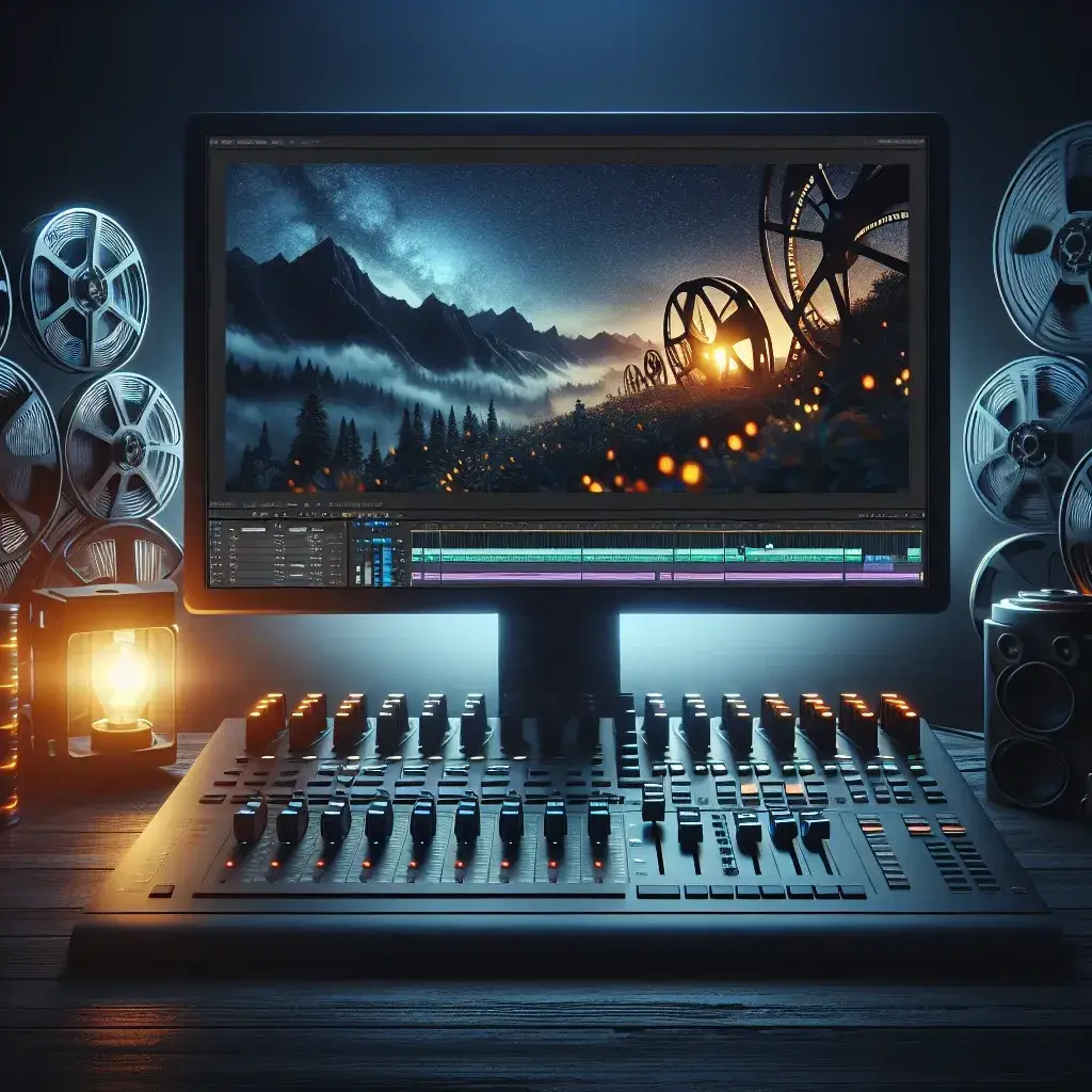 "Monitor profesional Sony para edición de vídeo HDR, mostrando colores vibrantes y alta precisión en un entorno de trabajo creativo."